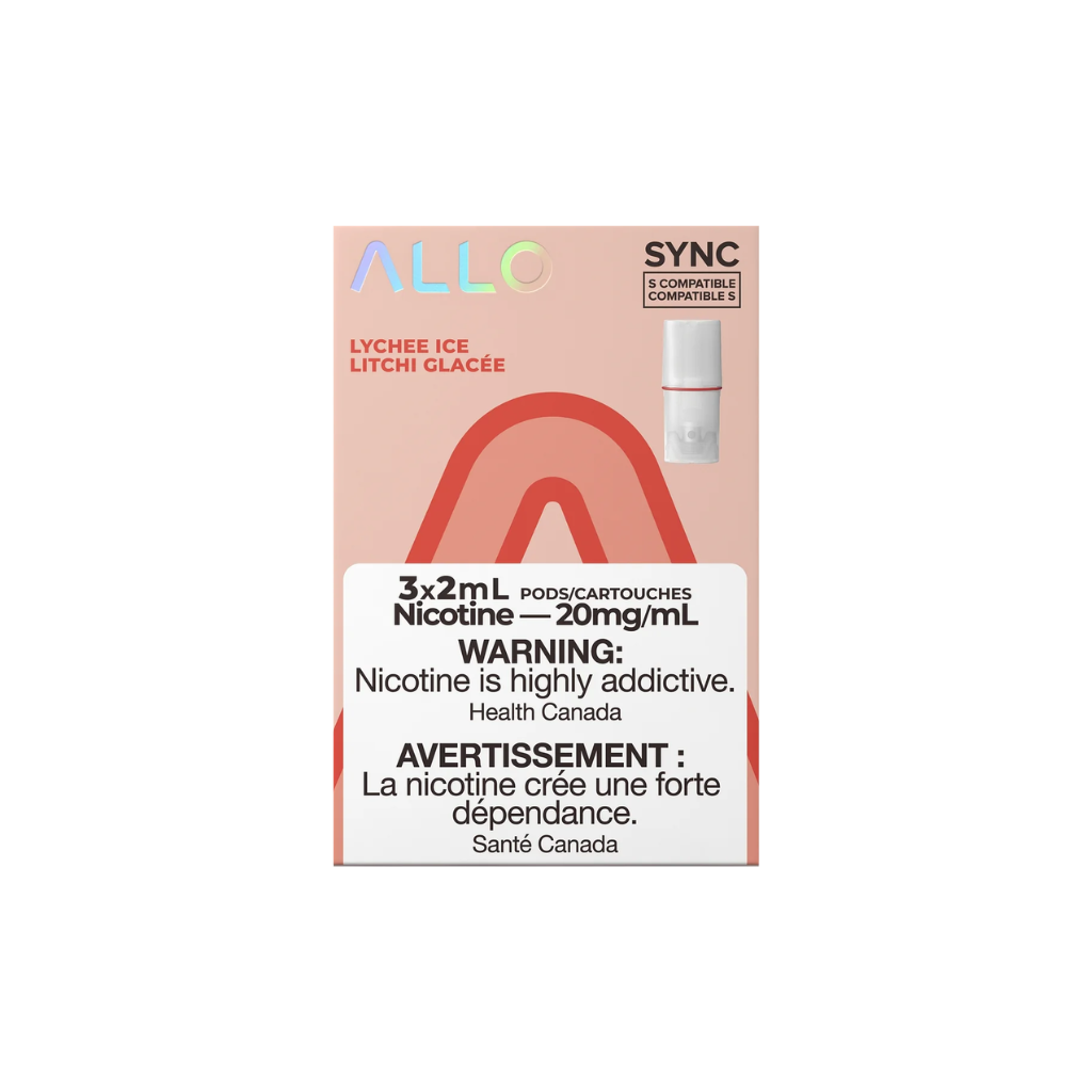 Allo Sync Pod (20 mg, 2 ml, 3 Pack) Lychee Ice - Shop at Krave Smoke