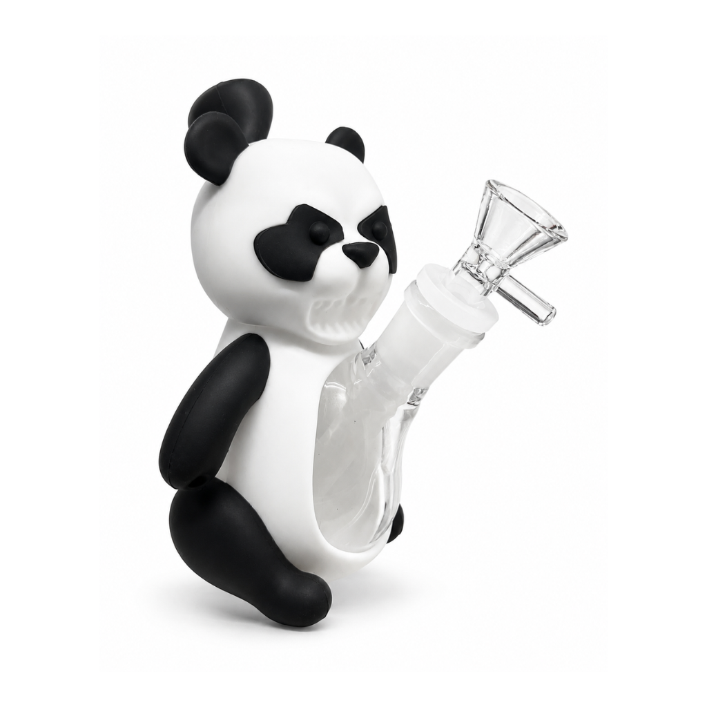 Angry Panda 6" Silicone & Glass Bong