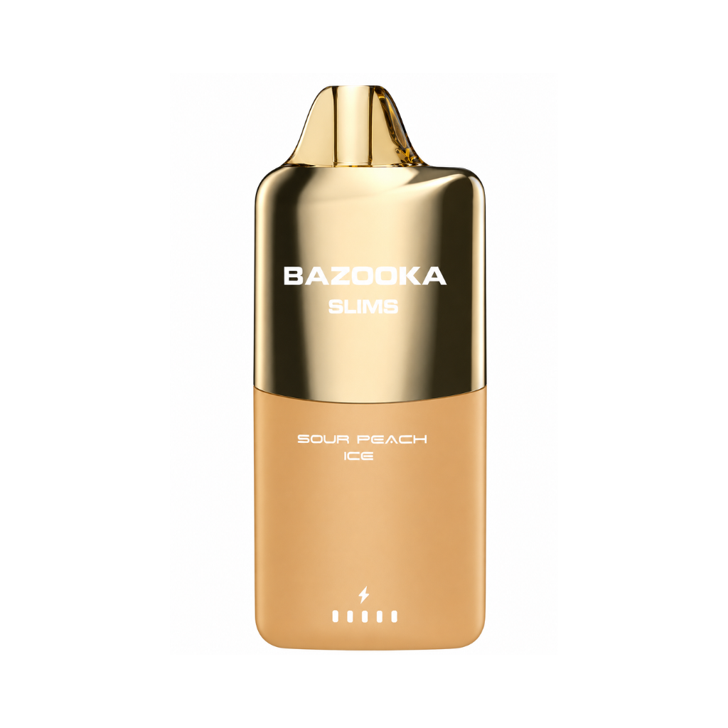 Bazooka Slims 5K Disposable Vape Sour Peach Ice - Shop at Krave Smoke