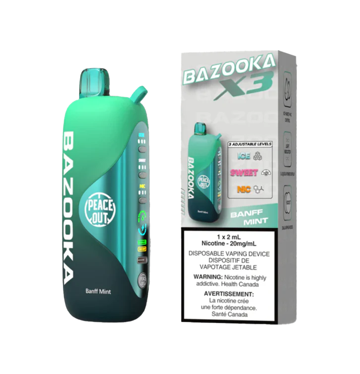 Bazooka X3 60K Disposable Vape - Flavour: Banff Mint