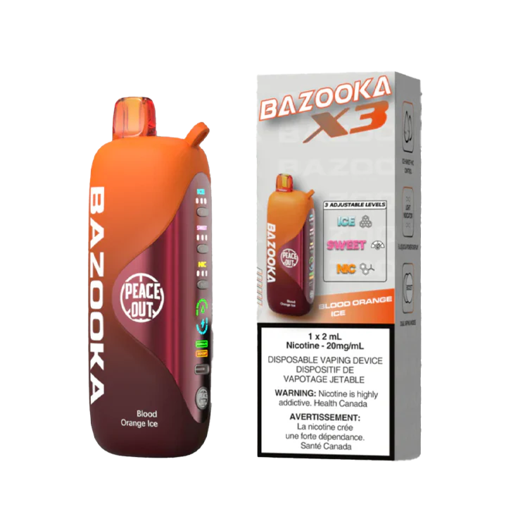 Bazooka X3 60K Disposable Vape - Flavour: Blood Orange Ice