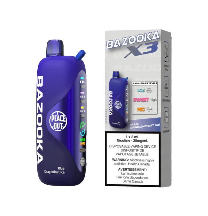 Bazooka X3 60K Disposable Vape - Flavour: Blue Dragonfruit Ice