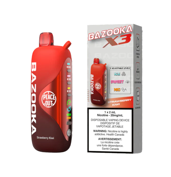 Bazooka X3 60K Disposable Vape - Flavour: Strawberry Kiwi
