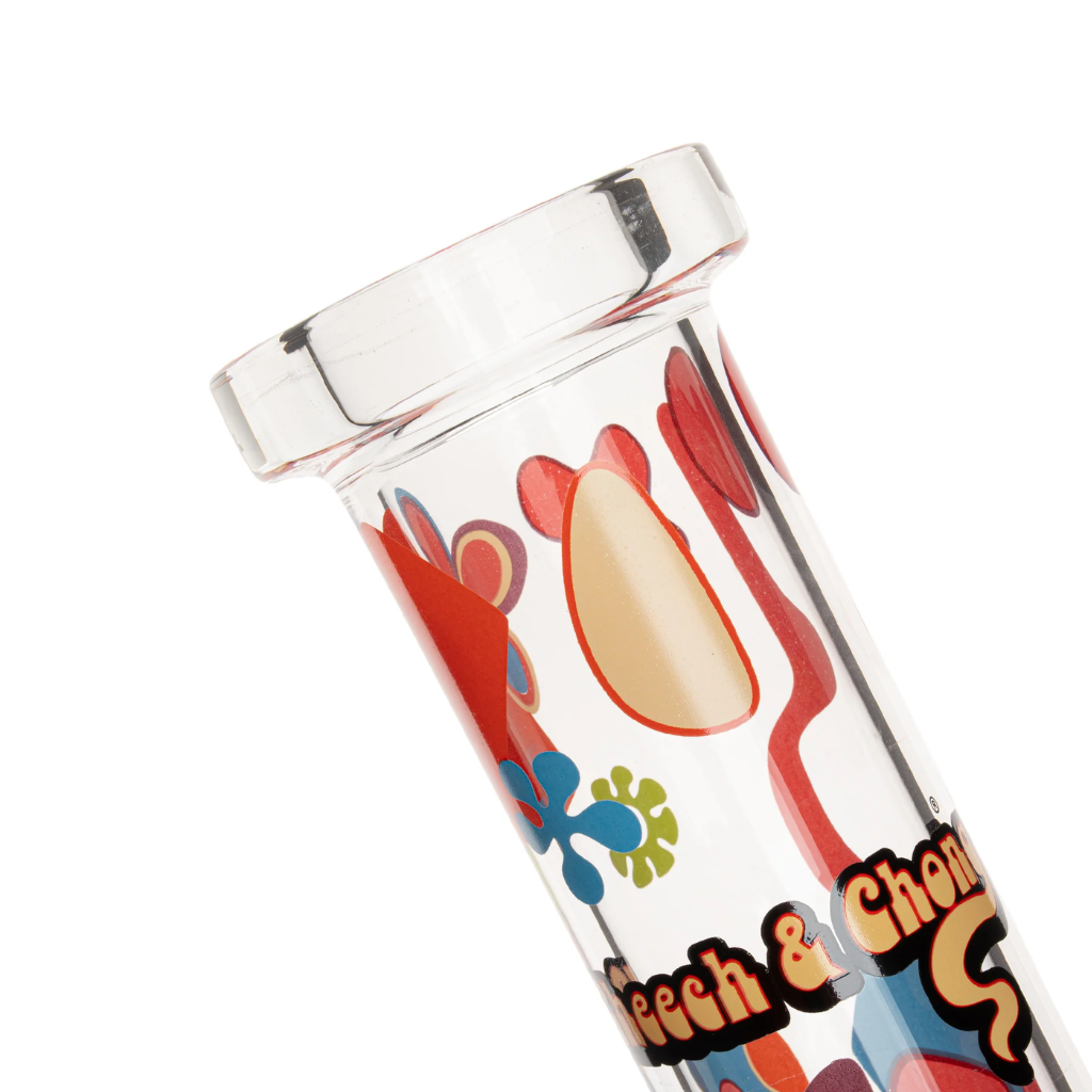 Cheech & Chong Glass 10" Power to the Flower Bong product view 2 - Shop at Krave Smoke