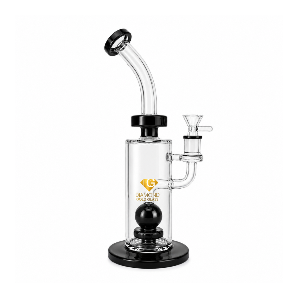 Diamond Glass 12" Globe Percolator Bong