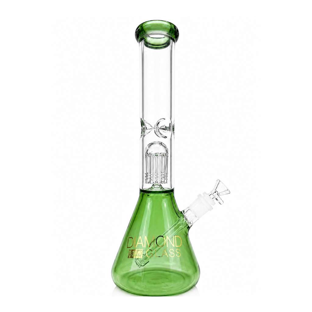 Diamond Glass 14" Tree Percolator Beaker Base Bong