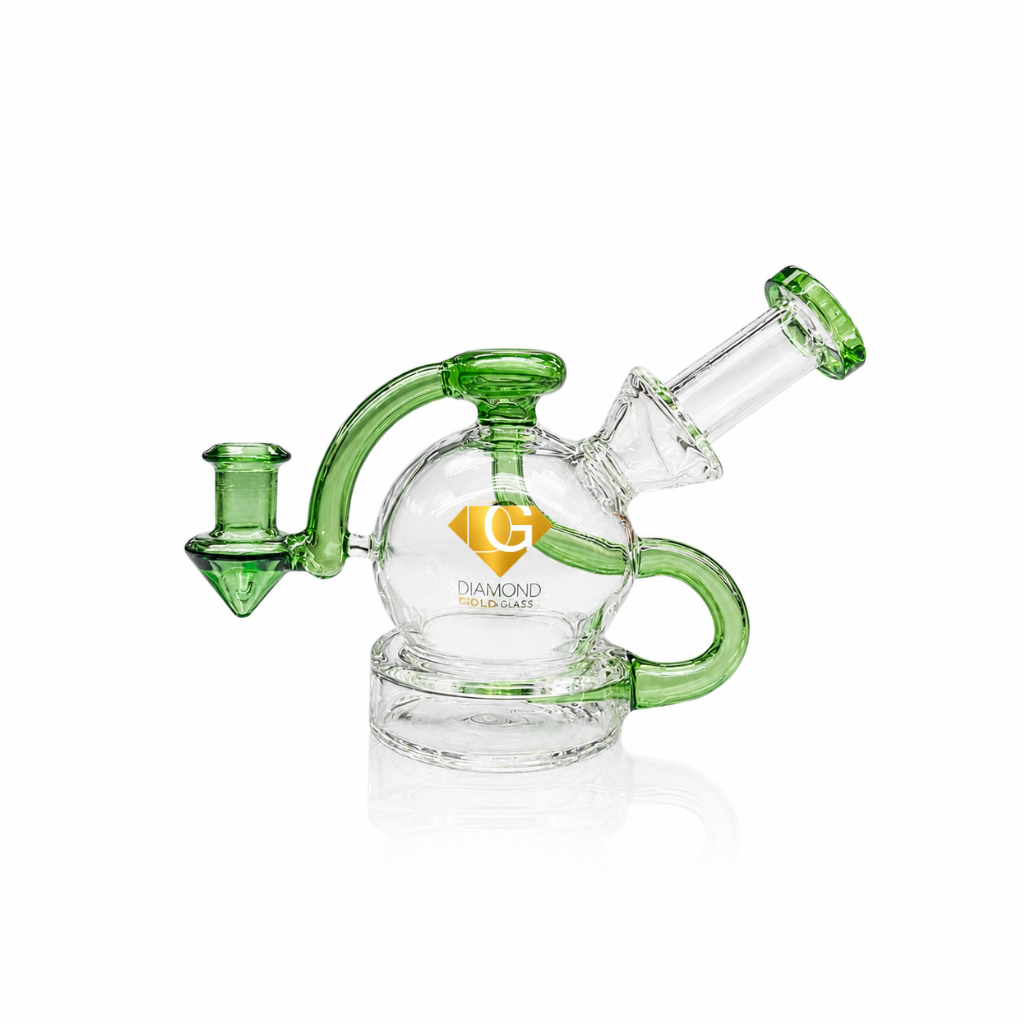 Diamond Glass 5.5" Loop Recycler Bong