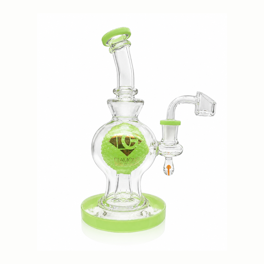 Diamond Glass 8" Orb Percolator Bong