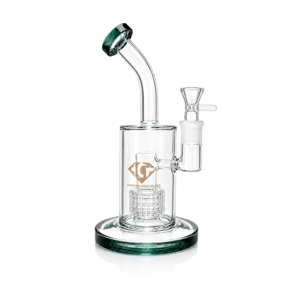 Diamond Glass 9" Grid Percolator Bong