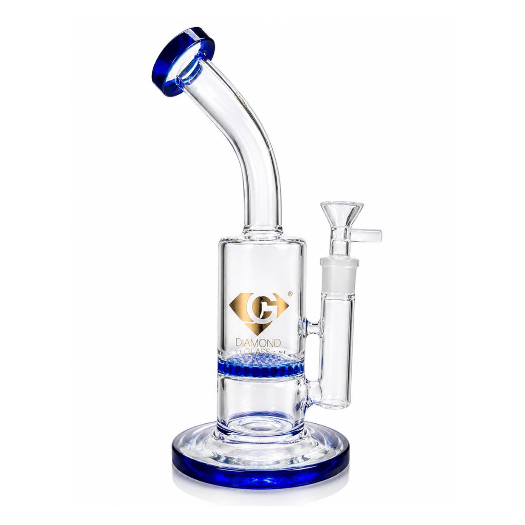 Diamond Glass 9" Honeycomb Disc Bong