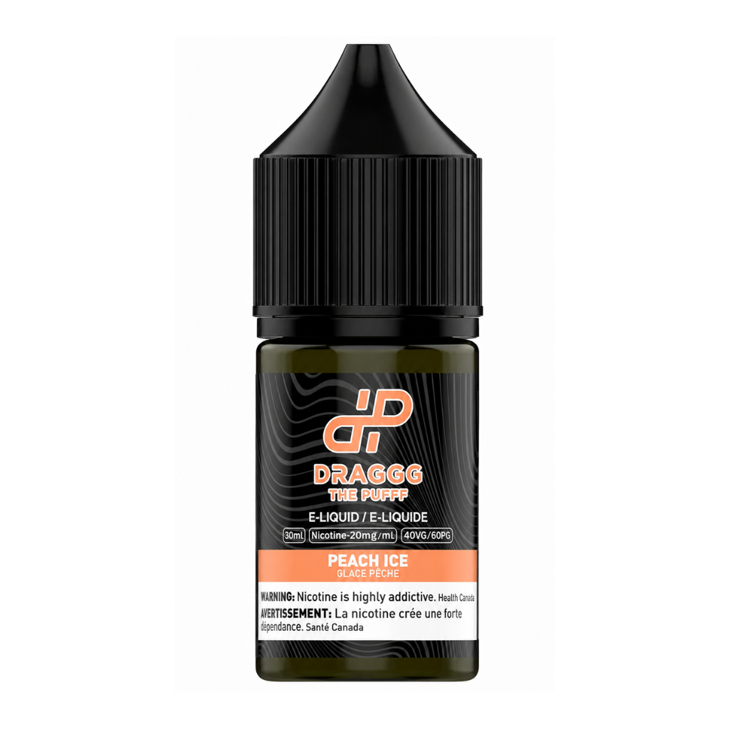 Draggg The Puff Nicotine Salt E-Juice (20 mg, 30 ml) - Flavour: Peach Ice