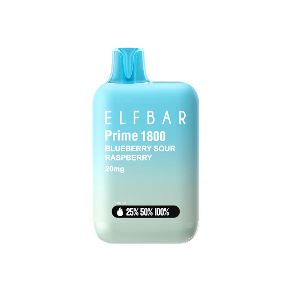 Elf Bar Prime 1800 Disposable Vapes - Flavour: Blueberry Sour Raspberry