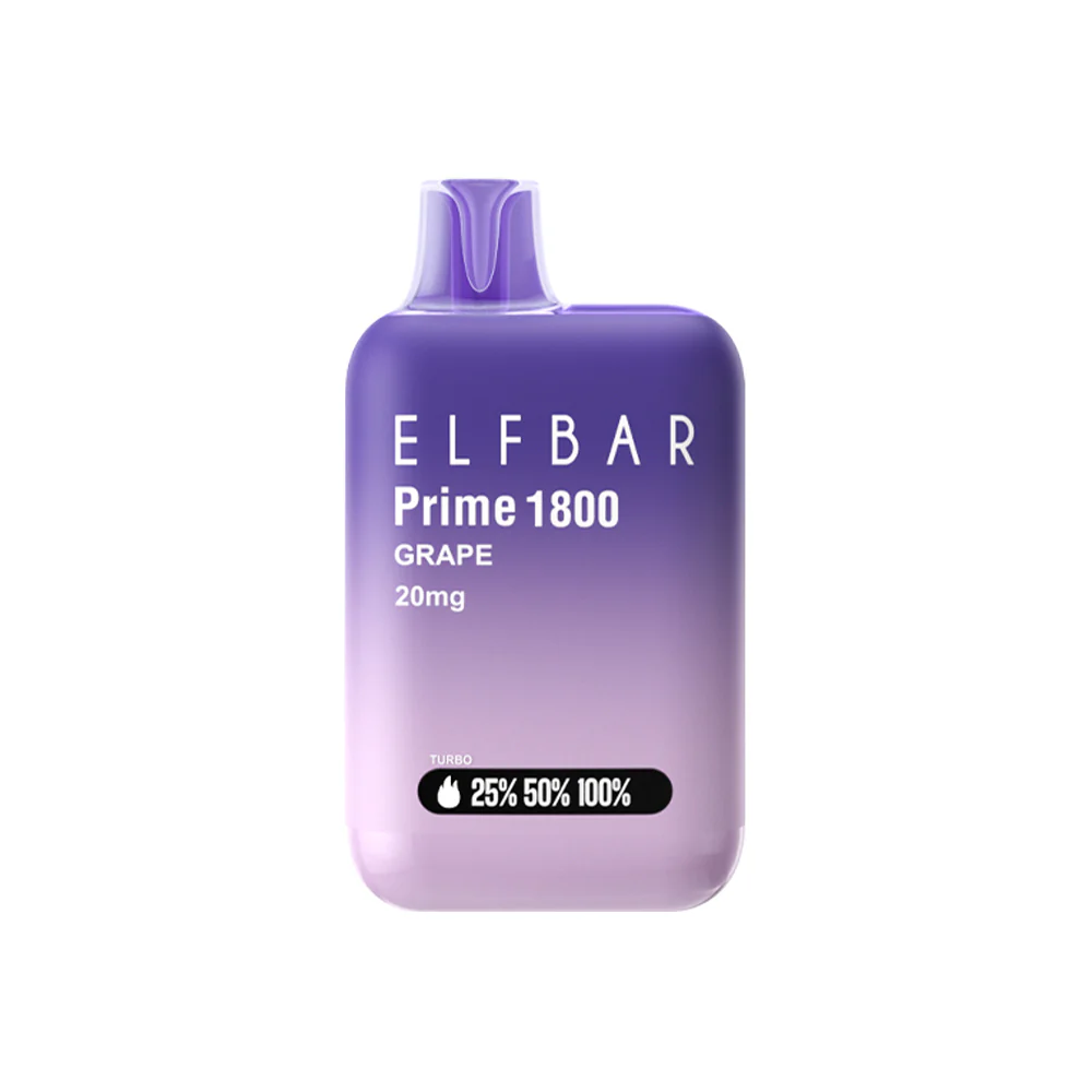 Elf Bar Prime 1800 Disposable Vapes - Flavour: Grape