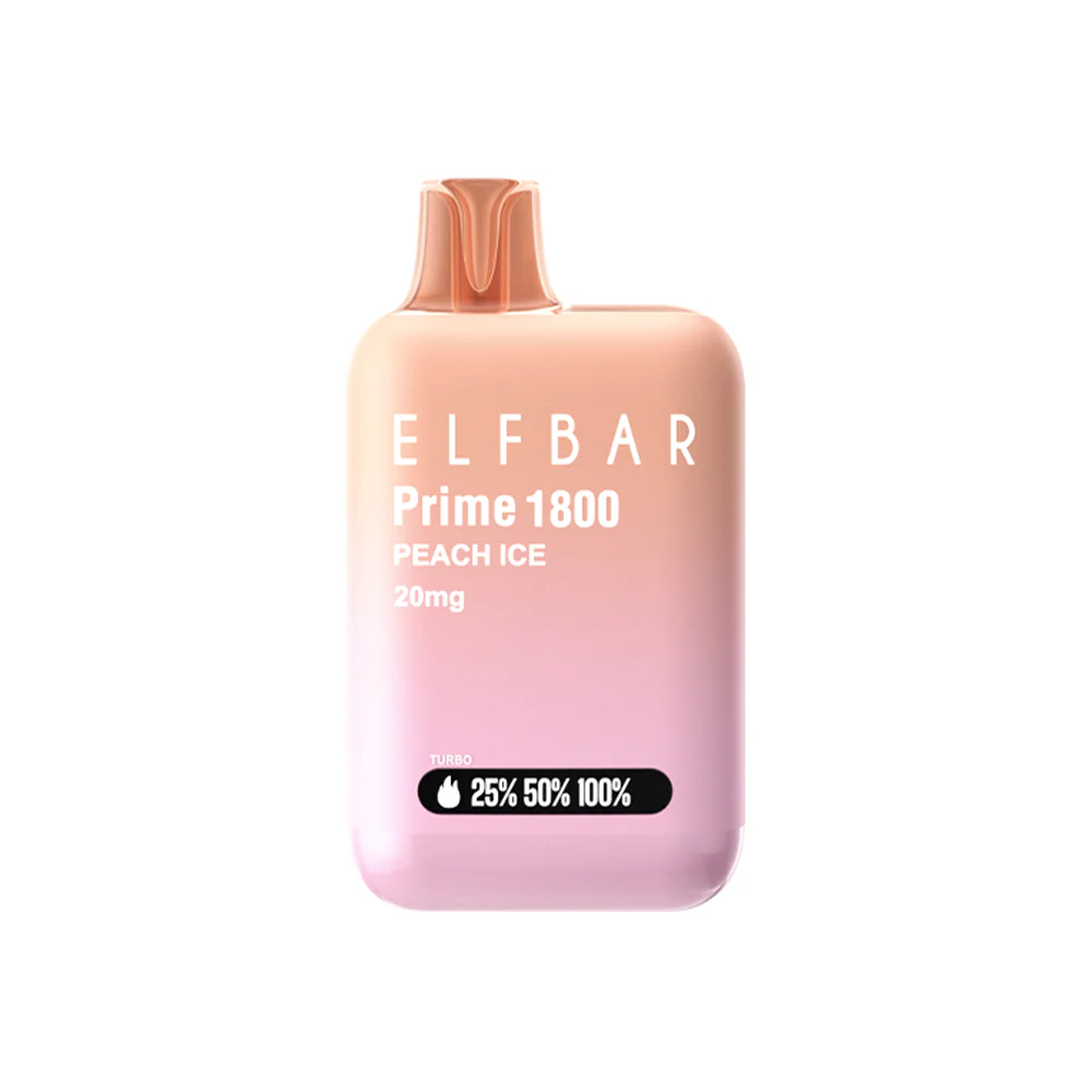 Elf Bar Prime 1800 Disposable Vapes - Flavour: Peach Ice