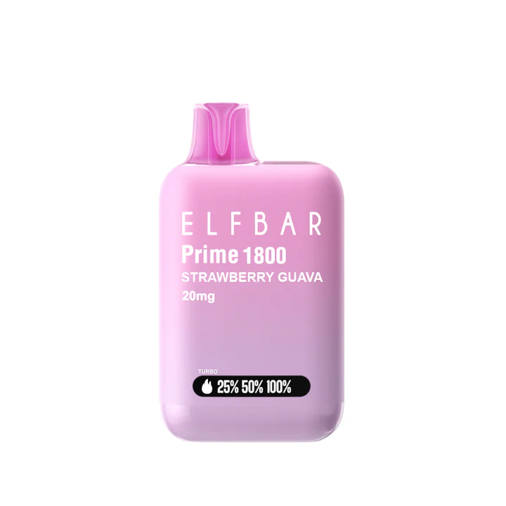 Elf Bar Prime 1800 Disposable Vapes - Flavour: Strawberry Guava