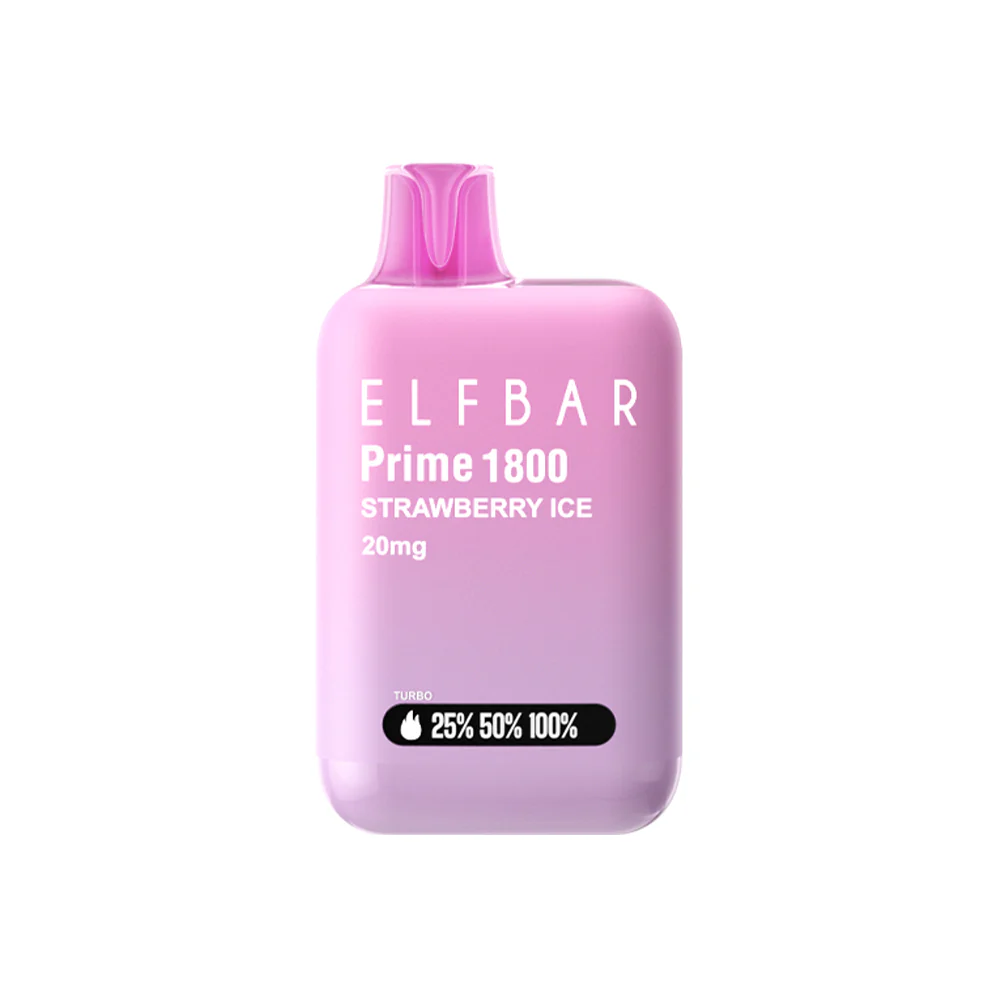 Elf Bar Prime 1800 Disposable Vapes - Flavour: Strawberry Ice
