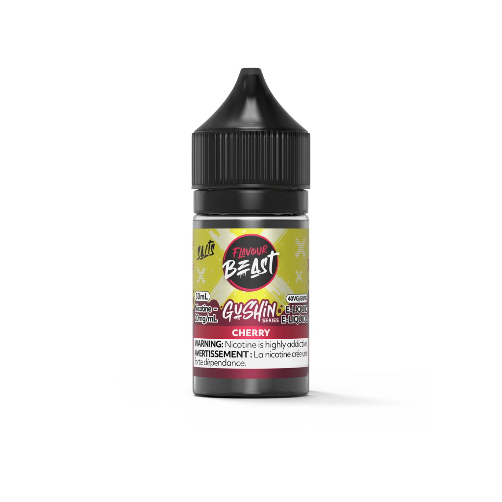 Flavour Beast Gushin Nicotine Salt E-Juice (20 mg, 30 ml) - Flavour: Cherry