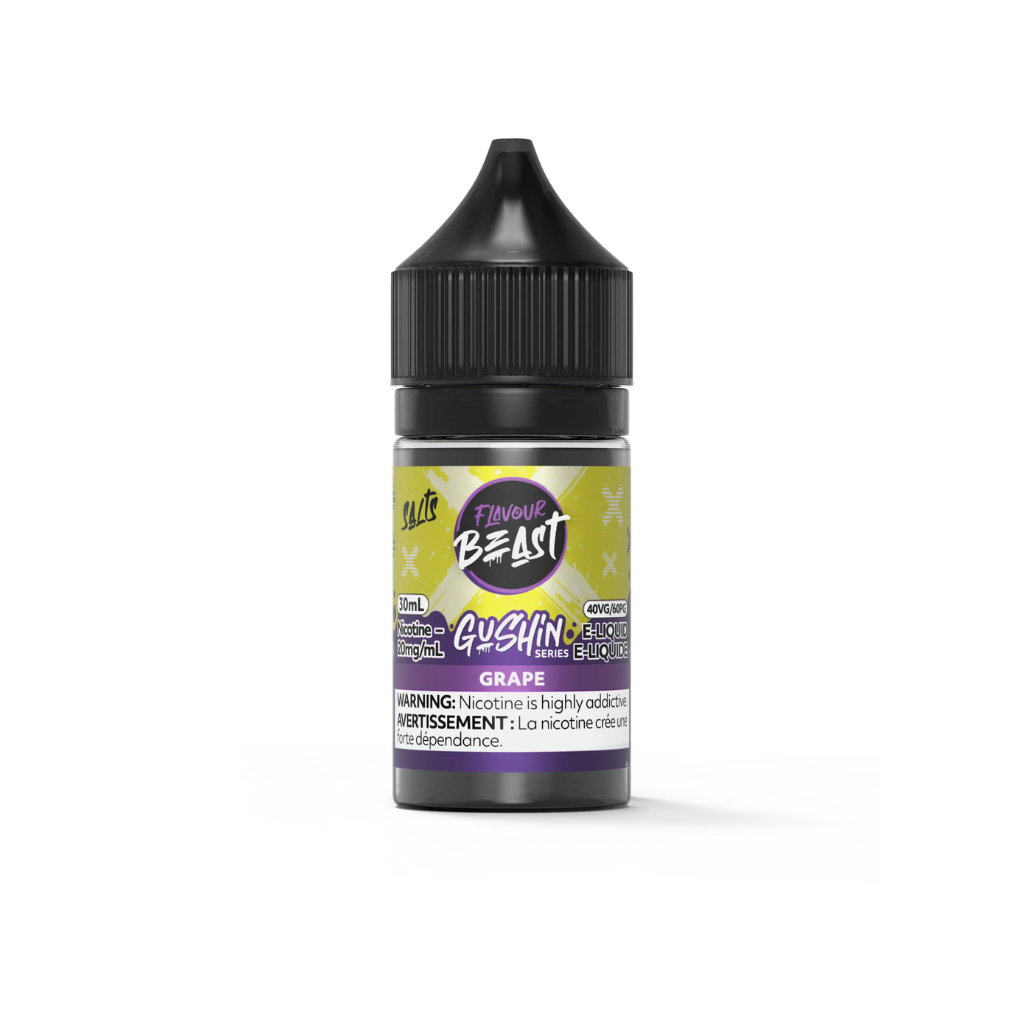 Flavour Beast Gushin Nicotine Salt E-Juice (20 mg, 30 ml) - Flavour: Grape