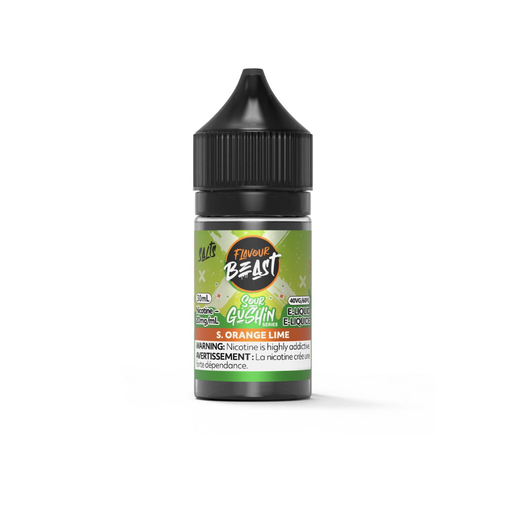 Flavour Beast Gushin Nicotine Salt E-Juice (20 mg, 30 ml) - Flavour: S. Orange Lime