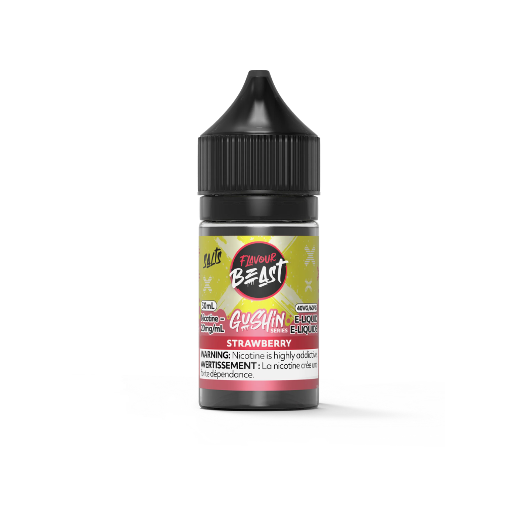 Flavour Beast Gushin Nicotine Salt E-Juice (20 mg, 30 ml) - Flavour: Strawberry