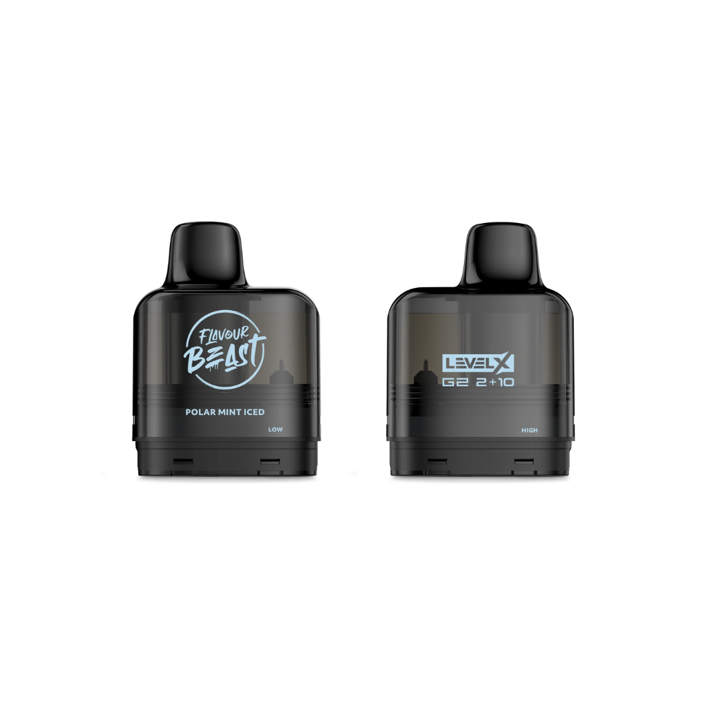 Flavour Beast Level X G2 32K Pod (20 mg, 2 ml + 10 ml) Polar Mint (Iced) - Shop at Krave Smoke