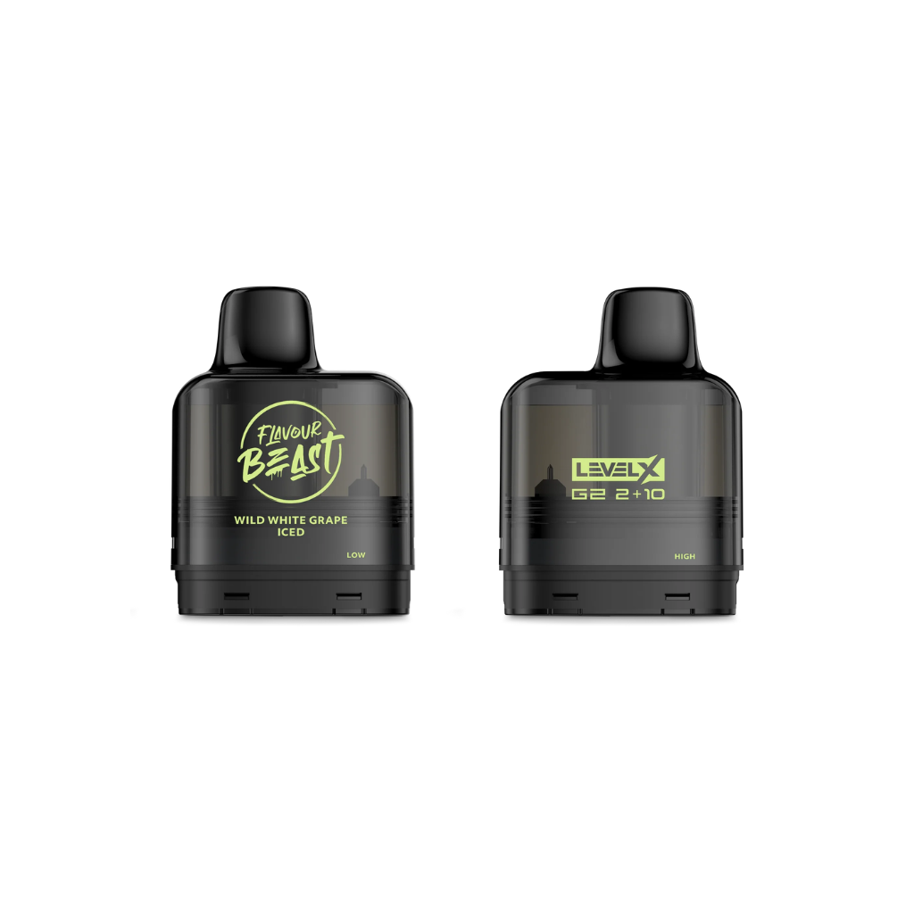 Flavour Beast Level X G2 32K Pod (20 mg, 2 ml + 10 ml) Wild White Grape (Iced) - Shop at Krave Smoke
