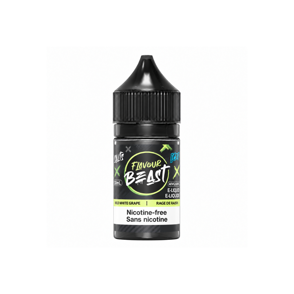 Flavour Beast Nicotine Free E-Juice (30 ml) Wild White Grape (Iced) - Shop at Krave Smoke