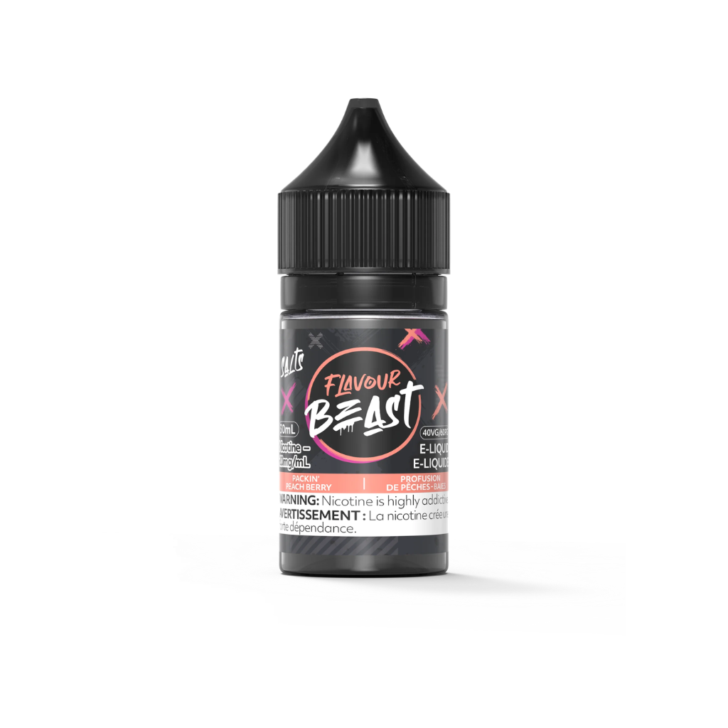 Flavour Beast Nicotine Salt E-Juice (10 mg, 30 ml) - Flavour: Packin' Peach Berry