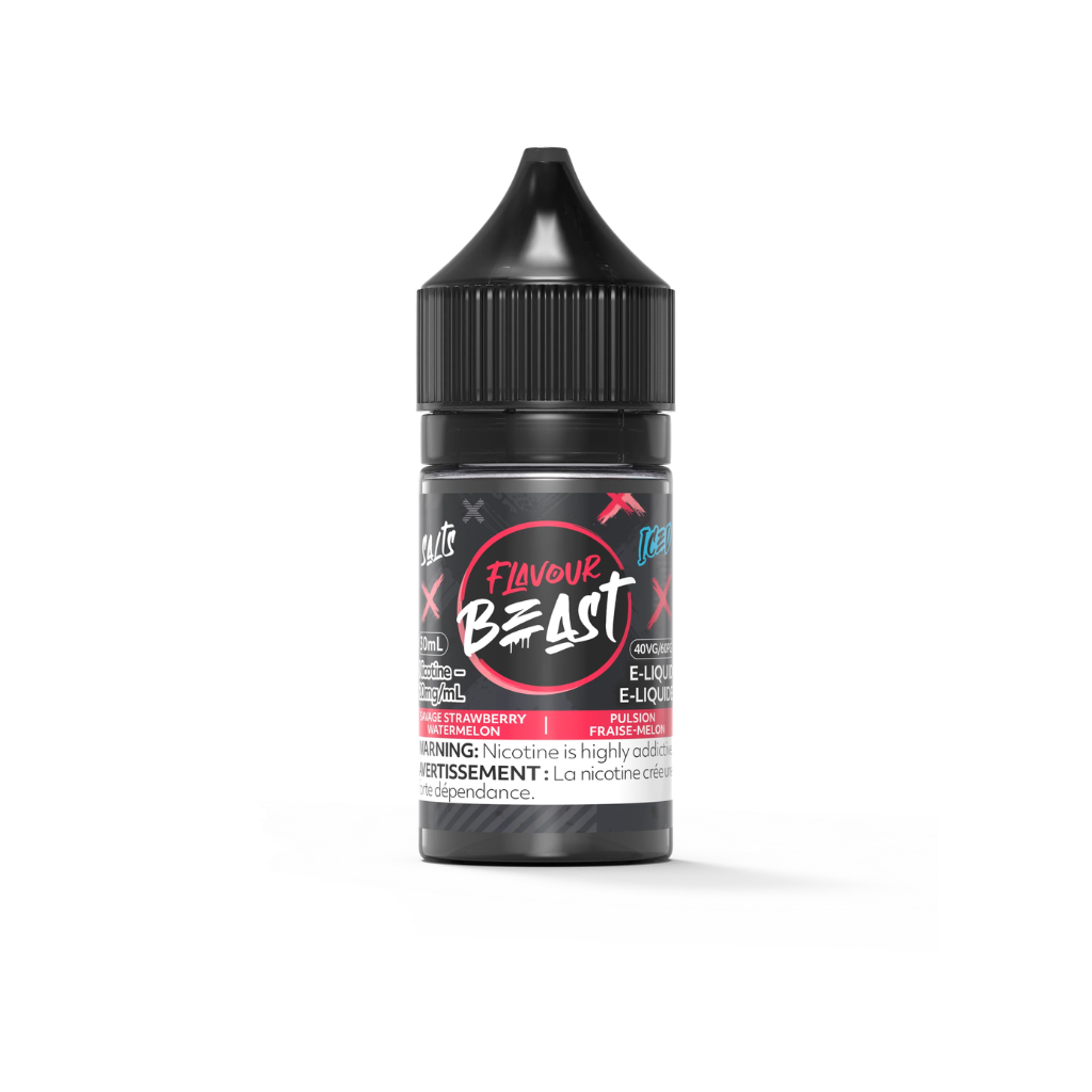 Flavour Beast Nicotine Salt E-Juice (10 mg, 30 ml) - Flavour: Savage Strawberry Watermelon (Iced)