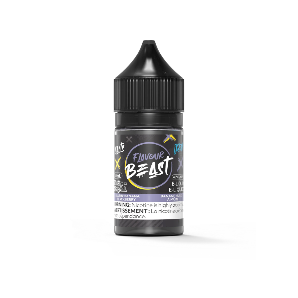 Flavour Beast Nicotine Salt E-Juice (20 mg, 30 ml) - Flavour: Blazin' Banana Blackberry (Iced)