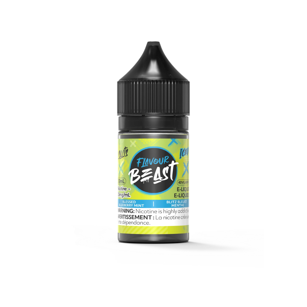 Flavour Beast Nicotine Salt E-Juice (20 mg, 30 ml) - Flavour: Blessed Blueberry Mint (Iced)