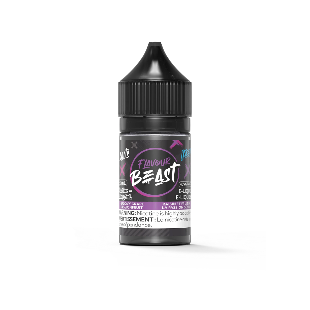 Flavour Beast Nicotine Salt E-Juice (20 mg, 30 ml) - Flavour: Groovy Grape Passionfruit (Iced)