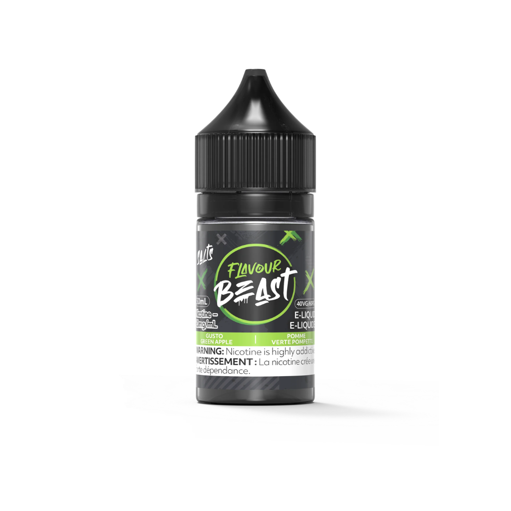 Flavour Beast Nicotine Salt E-Juice (20 mg, 30 ml) - Flavour: Gusto Green Apple