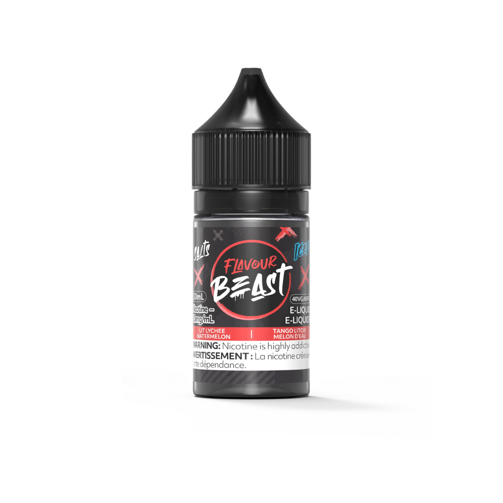 Flavour Beast Nicotine Salt E-Juice (20 mg, 30 ml) - Flavour: Lit Lychee Watermelon (Iced)