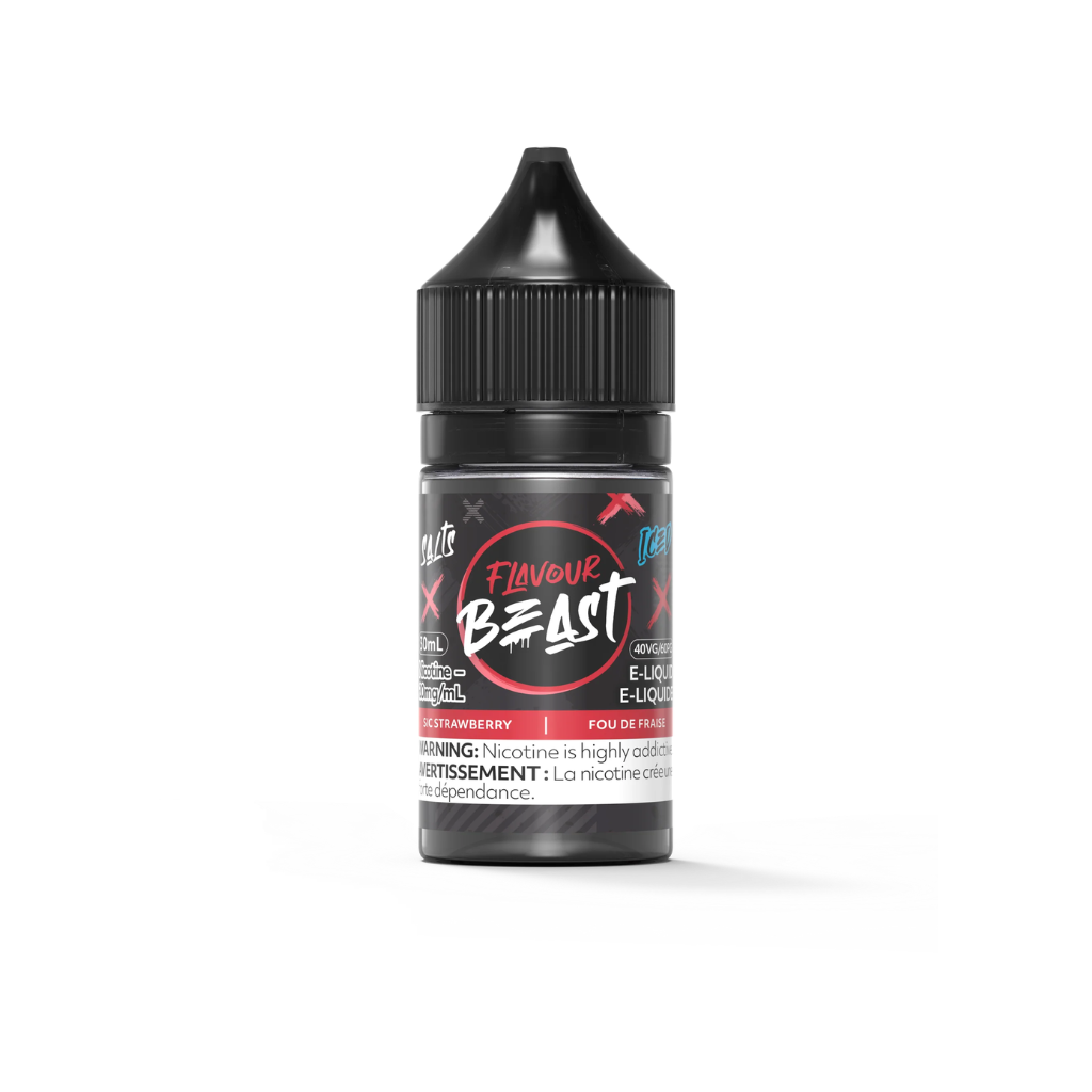 Flavour Beast Nicotine Salt E-Juice (20 mg, 30 ml) - Flavour: Sic Strawberry (Iced)