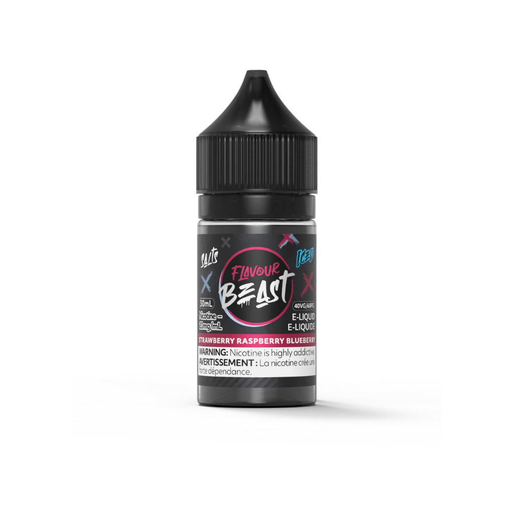 Flavour Beast Nicotine Salt E-Juice (20 mg, 30 ml) - Flavour: Strawberry Raspberry Blueberry (Iced)