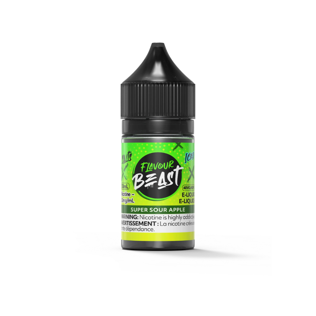Flavour Beast Nicotine Salt E-Juice (20 mg, 30 ml) - Flavour: Super Sour Apple (Iced)
