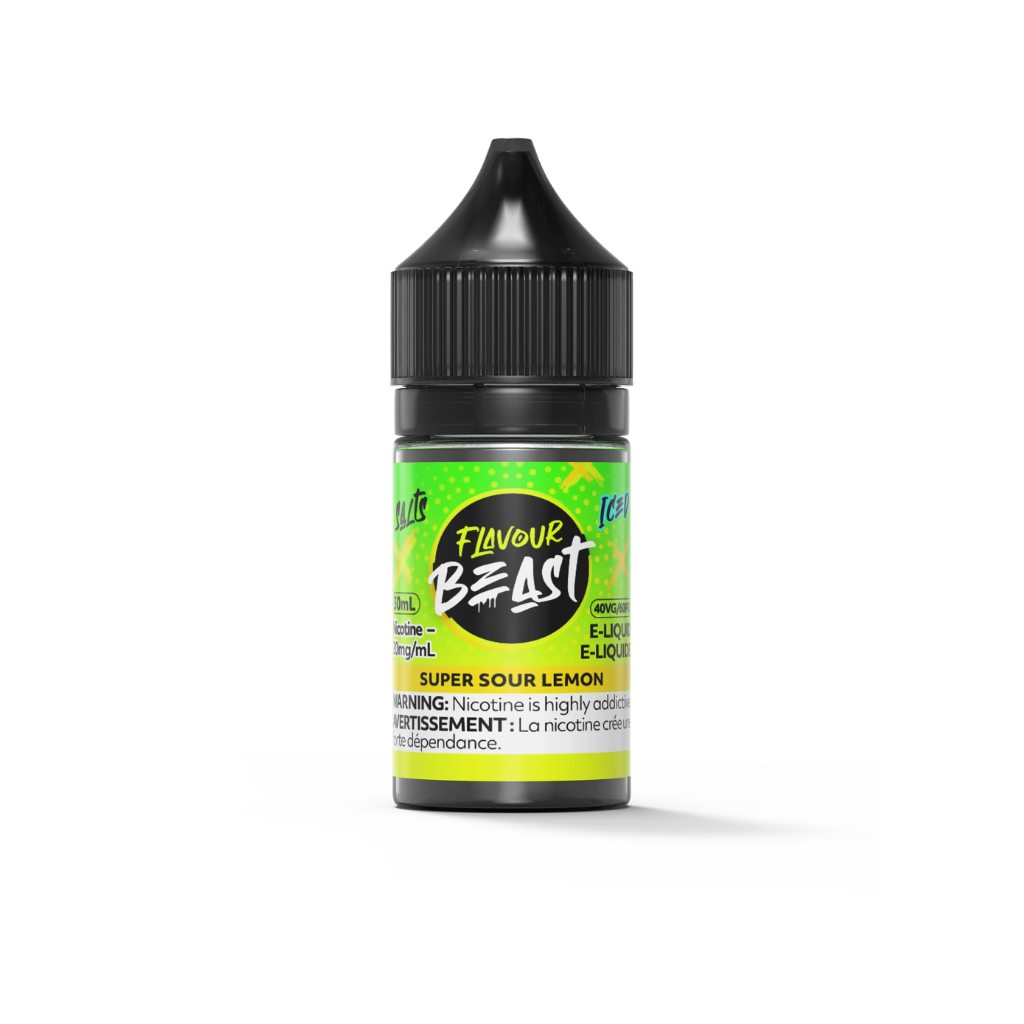 Flavour Beast Nicotine Salt E-Juice (20 mg, 30 ml) - Flavour: Super Sour Lemon (Iced)