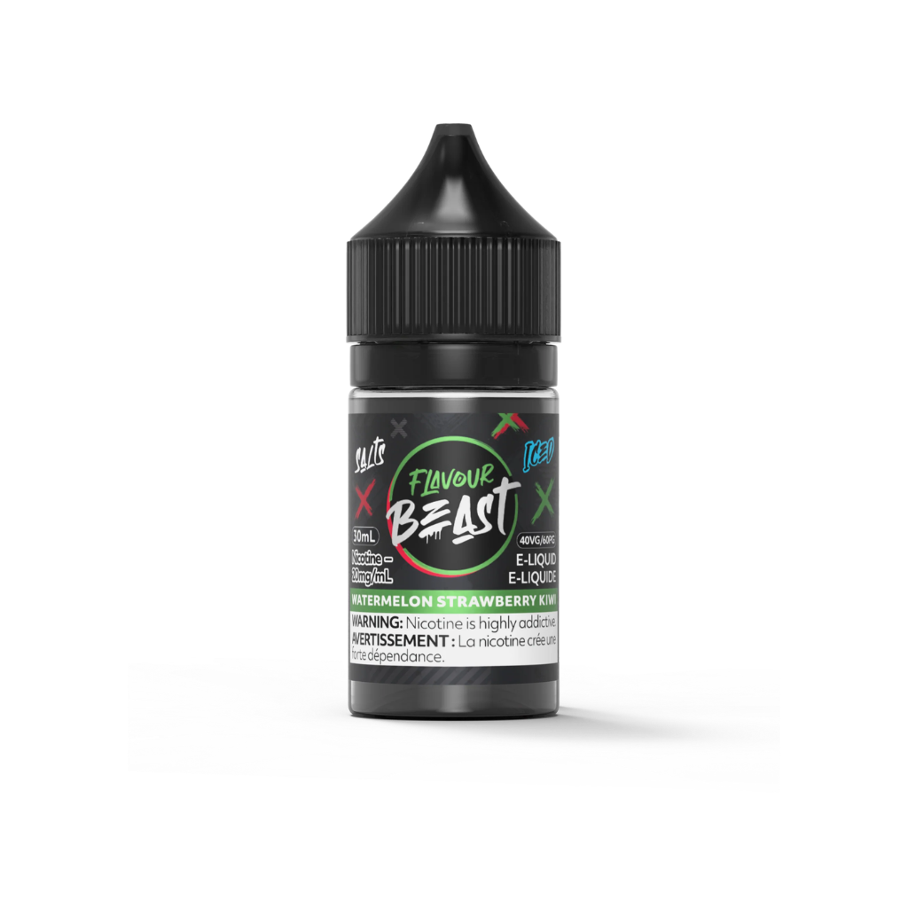 Flavour Beast Nicotine Salt E-Juice (20 mg, 30 ml) - Flavour: Watermelon Strawberry Kiwi (Iced)