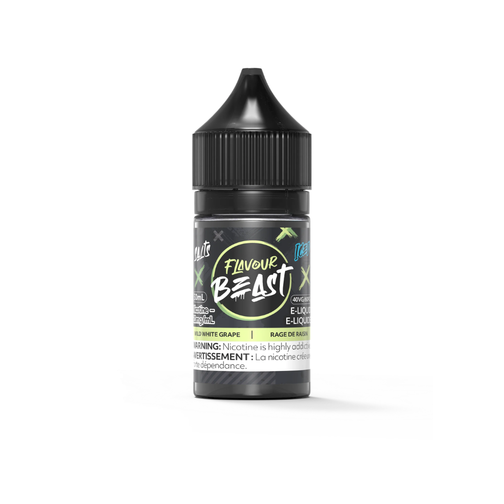 Flavour Beast Nicotine Salt E-Juice (20 mg, 30 ml) - Flavour: Wild White Grape (Iced)