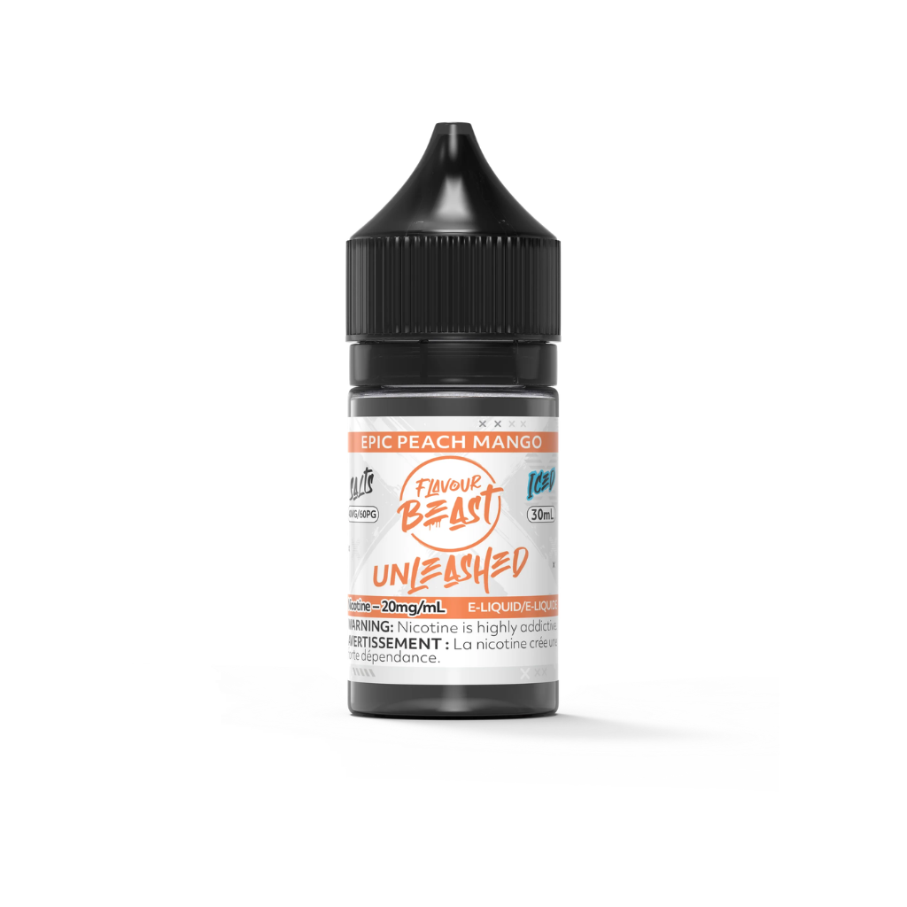 Flavour Beast Unleashed Nicotine Salt E-Juice (20 mg, 30 ml) - Flavour: Epic Peach Mango (Iced)