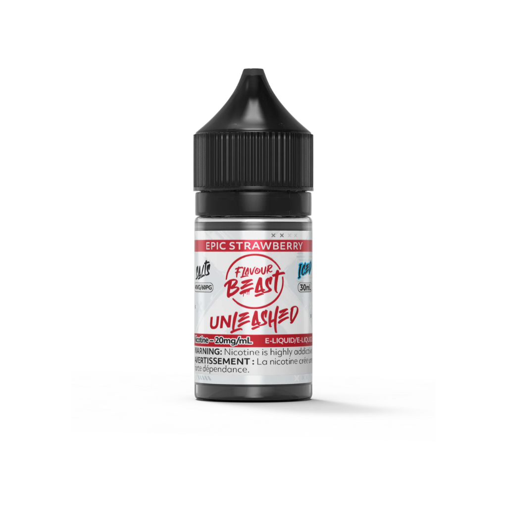 Flavour Beast Unleashed Nicotine Salt E-Juice (20 mg, 30 ml) - Flavour: Epic Strawberry (Iced)