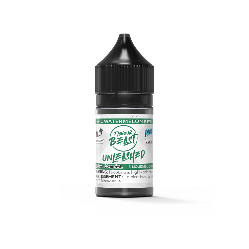 Flavour Beast Unleashed Nicotine Salt E-Juice (20 mg, 30 ml) - Flavour: Epic Watermelon Kiwi (Iced)