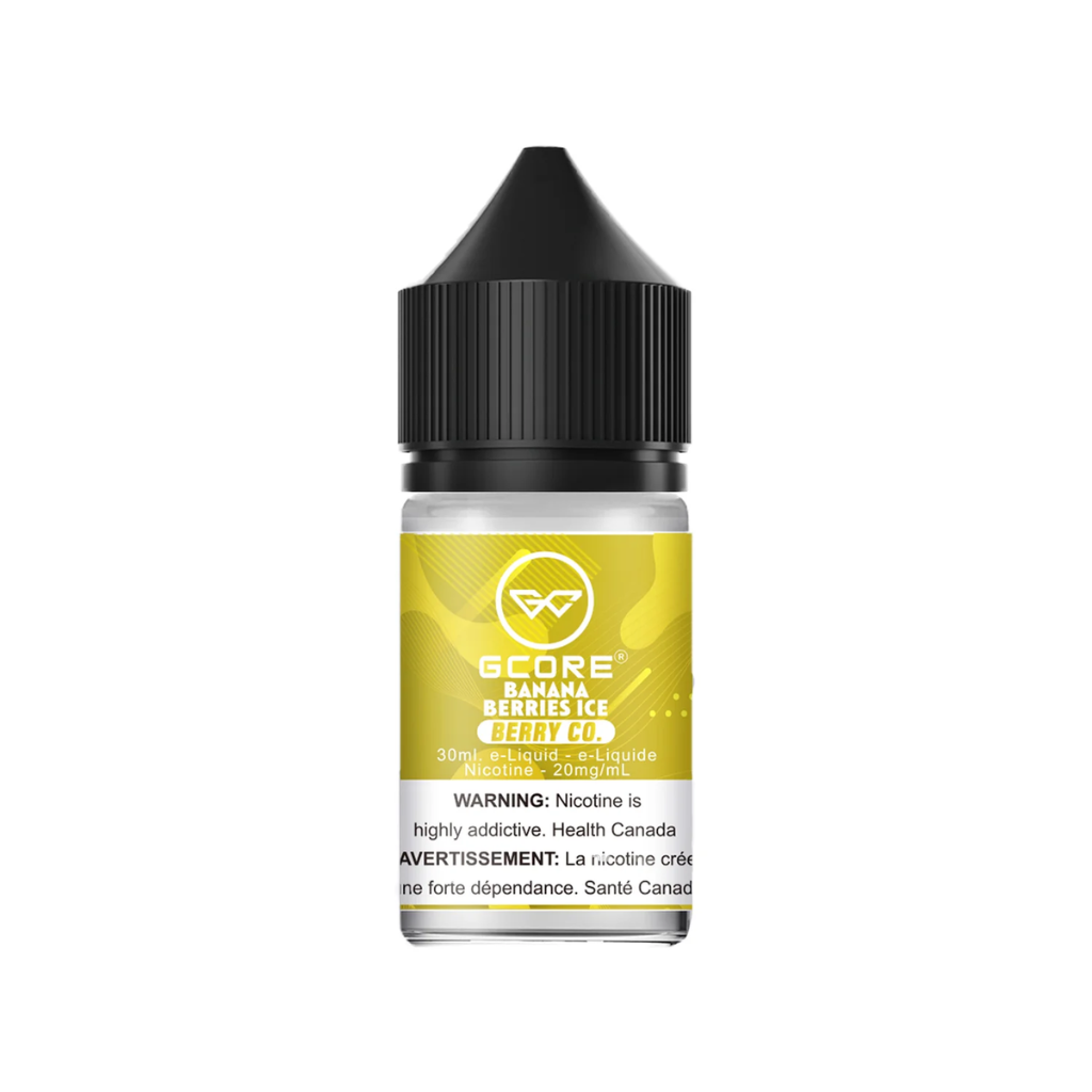 G Core Nicotine Salt E-Juice (20 mg, 30 ml) - Flavour: Banana Berries Ice