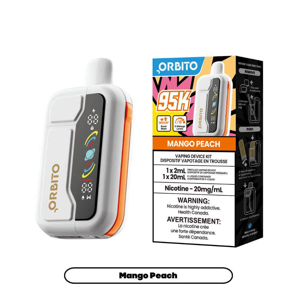 Orbito Sync 95K by ABT Disposable Vape Mango Peach - Shop at Krave Smoke