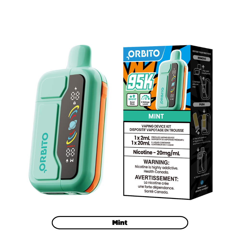 Orbito Sync 95K by ABT Disposable Vape Mint - Shop at Krave Smoke