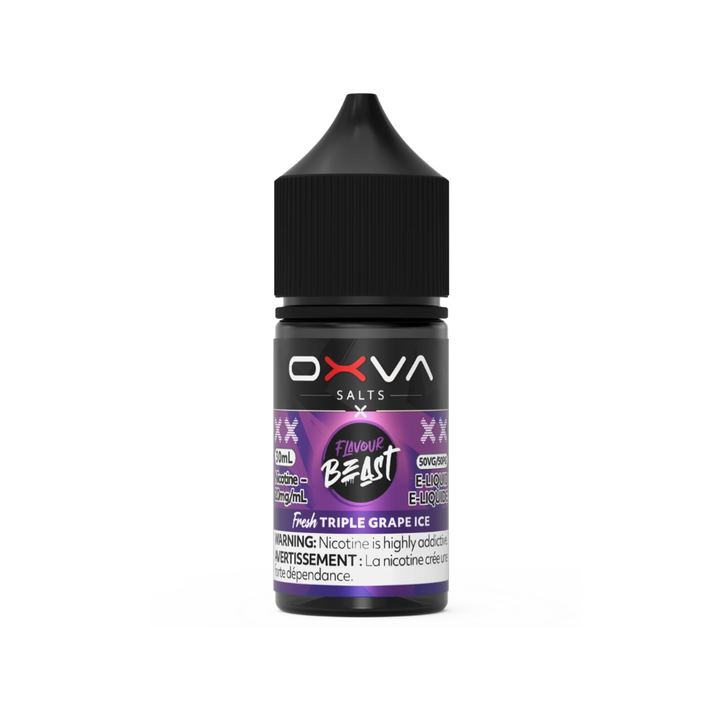 Oxva Salts X Flavour Beast Nicotine Salt E-Juice (20 mg, 30 ml) - Flavour: Fresh Triple Grape Ice