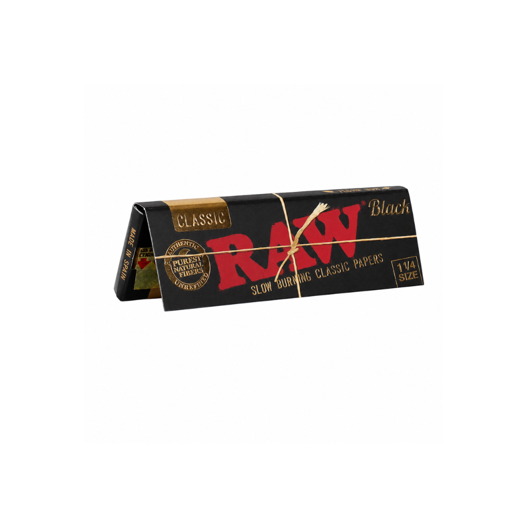 Raw Rolling Paper (1 1/4 Size) Black / Single - Shop at Krave Smoke