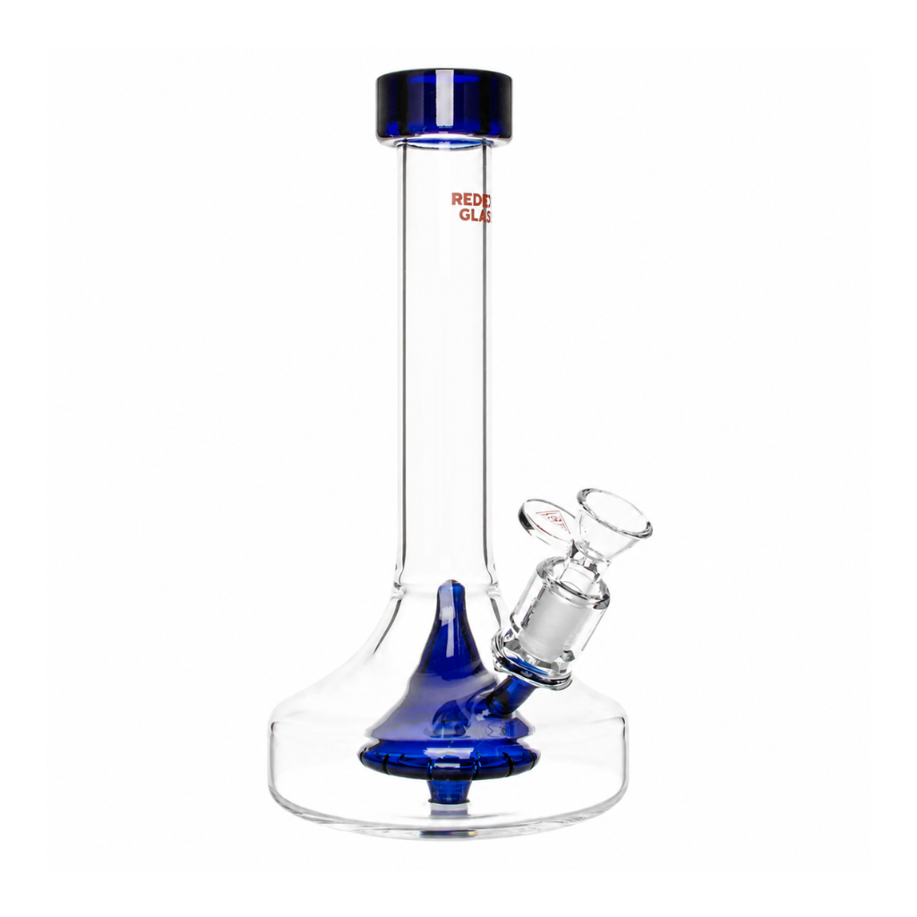Red Eye Glass 9.5" Bell Base Bong Blue - Shop at Krave Smoke