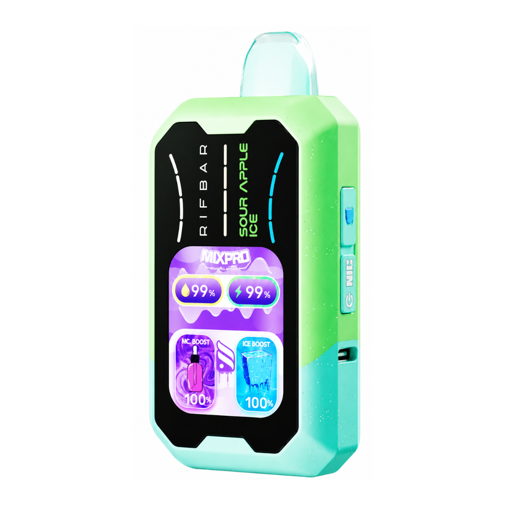 Rif Bar Mix Pro 40K Disposable Vape - Flavour: Sour Apple Ice